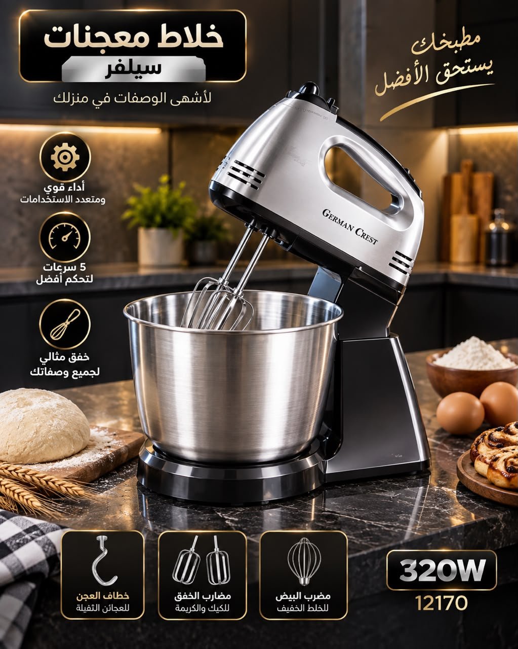 خلاط معجنات كبير كود 12170
